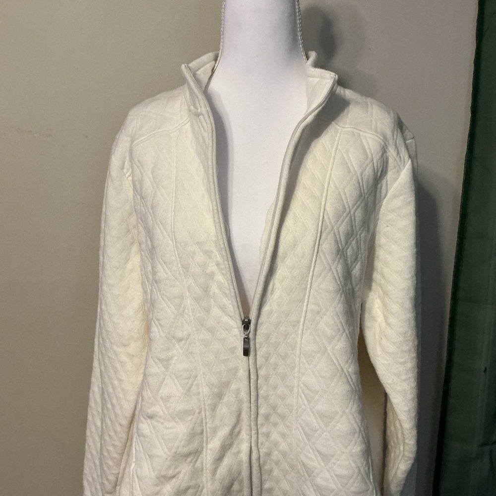 Croft & Barrow Cream Teddy Jacket - Picture 4 of 7